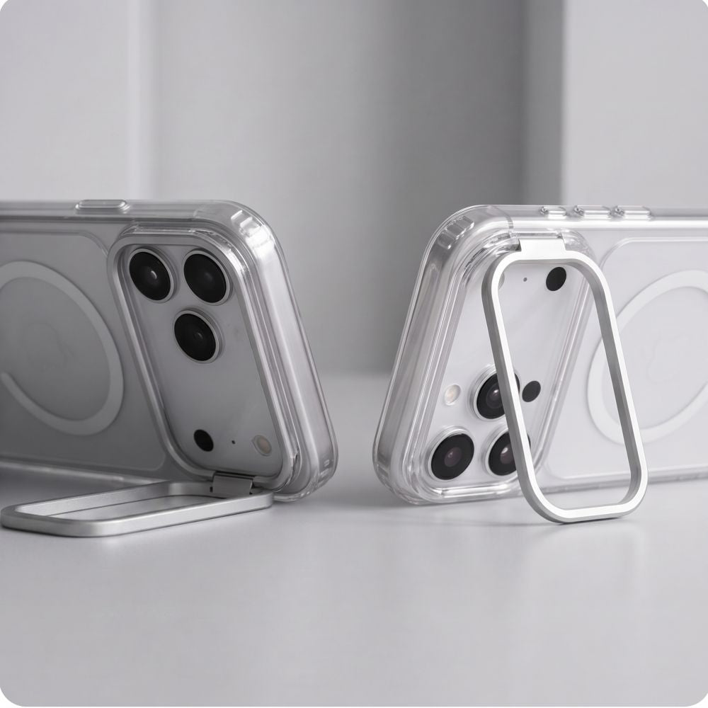 Dėklas Tech-Protect MagStand MagSafe iPhone 17 Pro Max / 18 Pro Max, skaidrus -- iPhone 17 Pro Max, iPhone 18 Pro Max