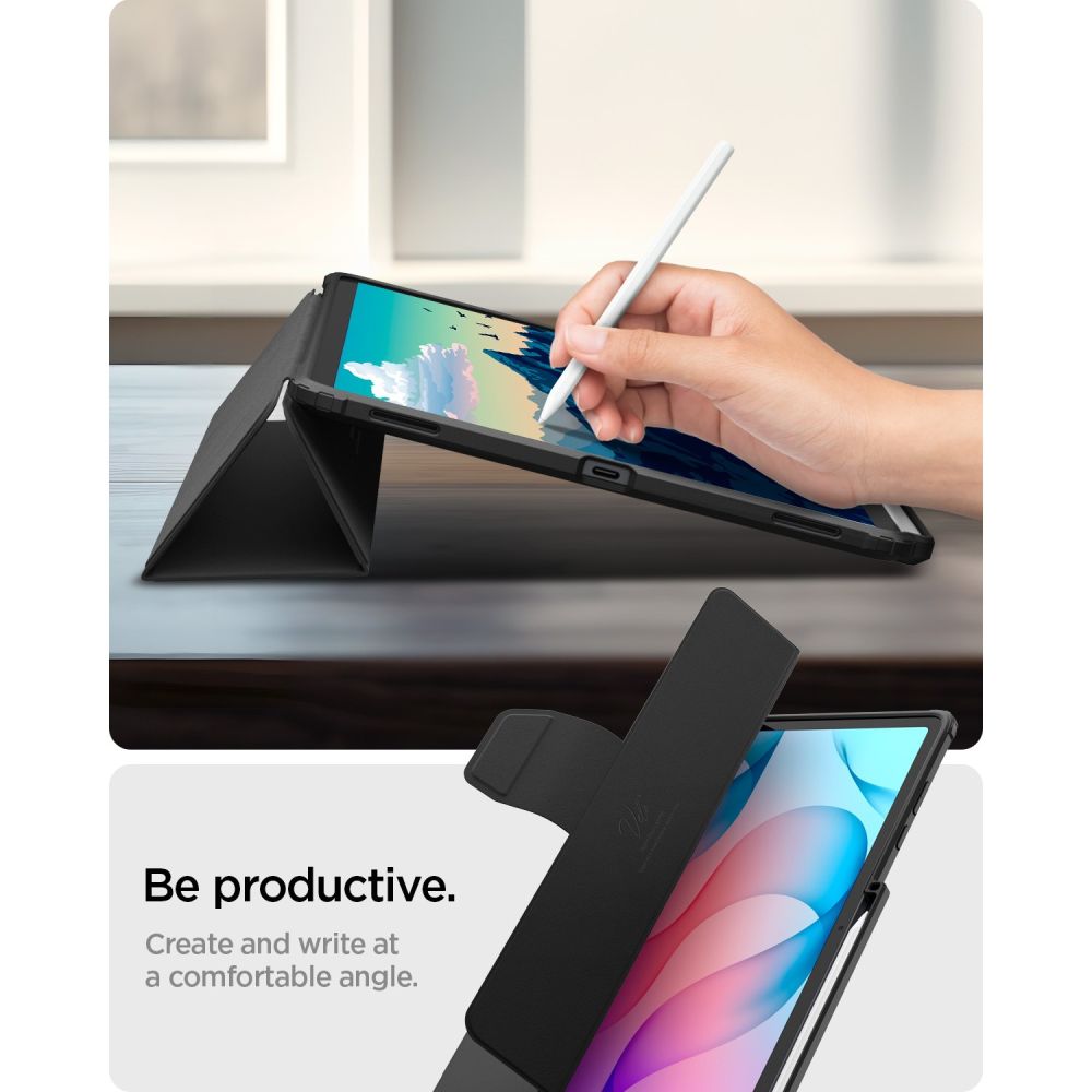 Dėklas Spigen Ultra Hybrid Pro Galaxy Tab S12+ 12.6, juodas -- Galaxy Tab S12+