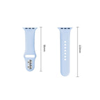 Dirželis Tech-Protect Silicone Apple Watch 8 / 9 / 10 / 11 / 12 / SE (40 / 41 / 42 mm), šviesiai mėlynas -- Apple Watch 8...