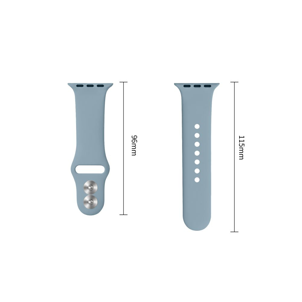 Dirželis Tech-Protect Silicone Apple Watch 8 / 9 / 10 / 11 / 12 / SE (40 / 41 / 42 mm), mėlynas -- Apple Watch 8 (41 mm),...