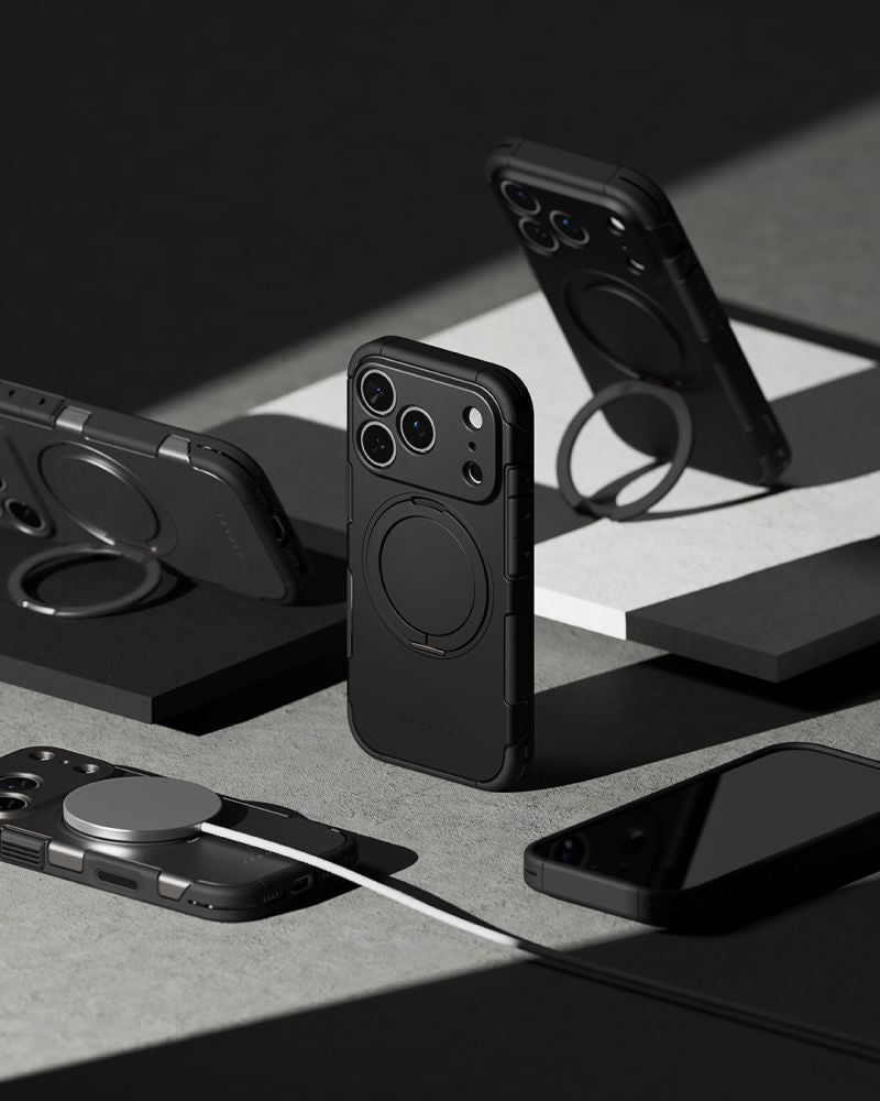 Dėklas Ringke Alles MagSafe iPhone 17 Pro / 18 Pro, juodas -- iPhone 17 Pro, iPhone 18 Pro