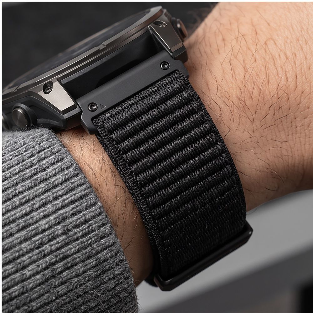Dirželis Tech-Protect NylonLoop Garmin Fenix 5X / 5X Plus / 6X / 6X Pro / 7X / 8 / 8 Pro / 9 / 9 Pro (51 mm), juodas --...