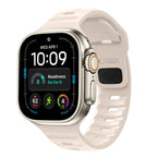 Dirželis Tech-Protect Silicone Line Apple Watch 8 / 9 / 10 / 11 / 12 / SE / Ultra (44 / 45 / 46 / 49 mm), smėlio -- Apple...