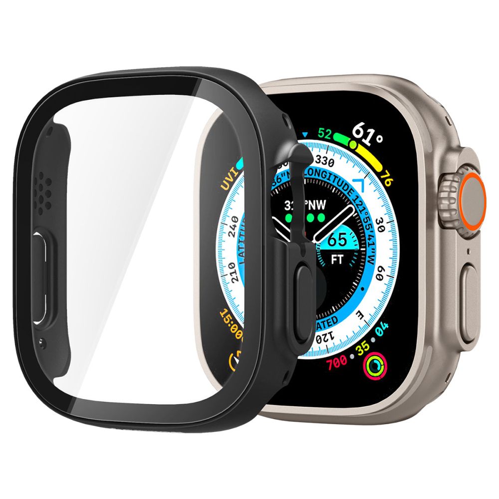Dėklas Spigen Thin Fit 360 Apple Watch Ultra 1 / 2 (49 mm), juodas -- Apple Watch Ultra (49 mm), Apple Watch Ultra 2 (49 mm)