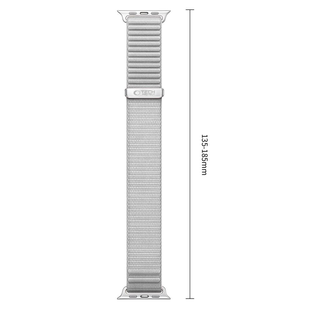 Dirželis Tech-Protect NylonLoop Apple Watch 8 / 9 / 10 / 11 / 12 / SE / Ultra (44 / 45 / 46 / 49 mm), šviesiai pilkas --...