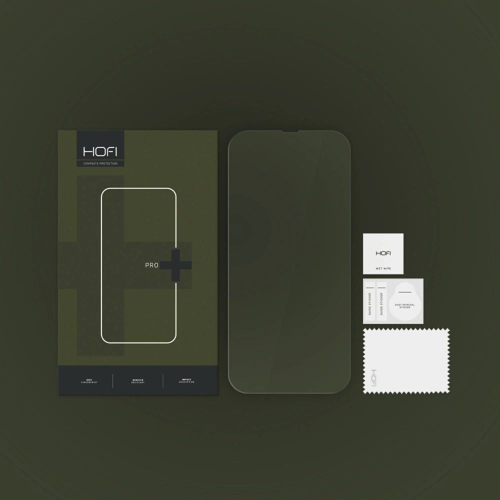 Apsauginis stiklas Hofi Hybrid Pro+ iPhone 13 / 13 Pro / 14 / 16e / 17e, skaidrus -- iPhone 13, iPhone 13 Pro, iPhone 14,...