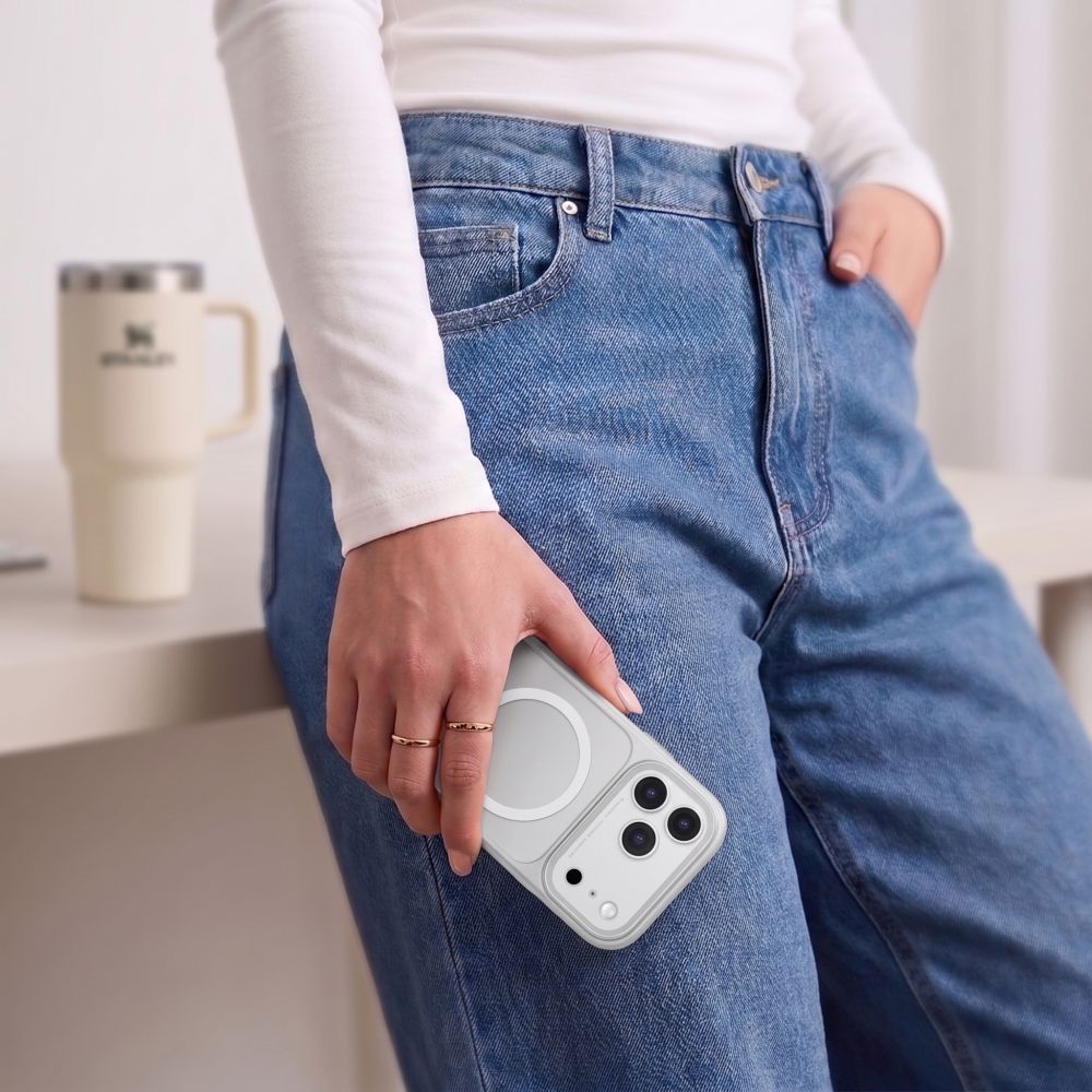 Dėklas Tech-Protect MagPrime MagSafe CC iPhone 17 Pro / 18 Pro, matinis pilkas -- iPhone 17 Pro, iPhone 18 Pro