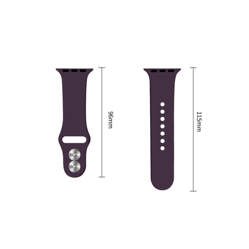 Dirželis Tech-Protect Silicone Apple Watch 8 / 9 / 10 / 11 / 12 / SE (40 / 41 / 42 mm), tamsiai bordo -- Apple Watch 8...