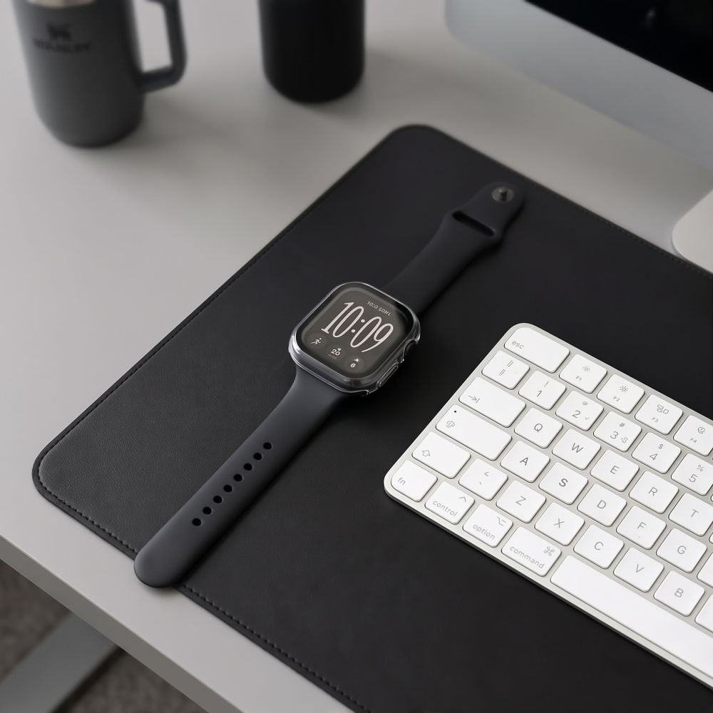 Dėklas Tech-Protect Defense Apple Watch 12 (42 mm), 2 vnt., juodas ir skaidrus -- Apple Watch 12 (42 mm)