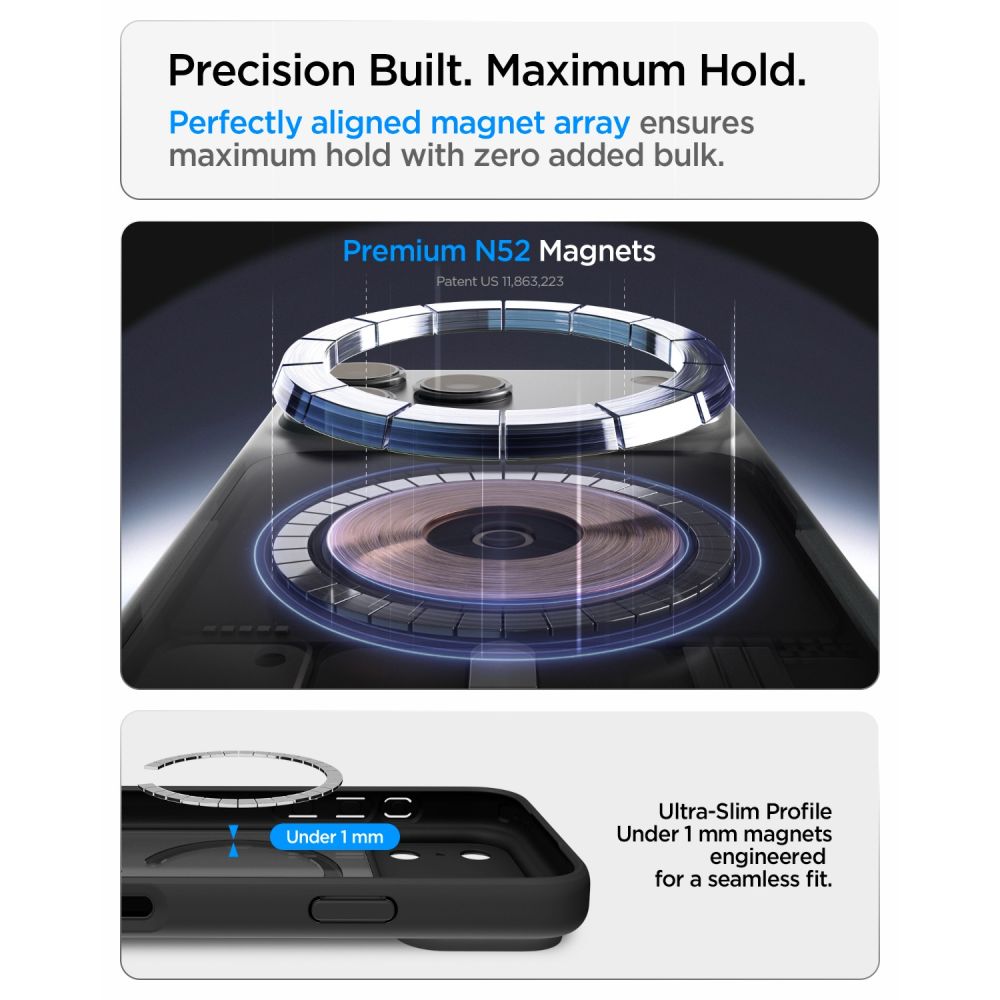 Dėklas Spigen Ultra Hybrid MagSafe iPhone 17 Pro Max / 18 Pro Max, matinis juodas -- iPhone 17 Pro Max, iPhone 18 Pro Max