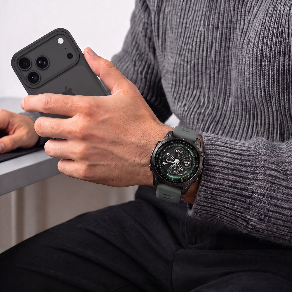 Dirželis Tech-Protect Motion Garmin Fenix 5X / 5X Plus / 6X / 6X Pro / 7X / 8 / 8 Pro / 9 / 9 Pro (47 mm), audros pilkos...