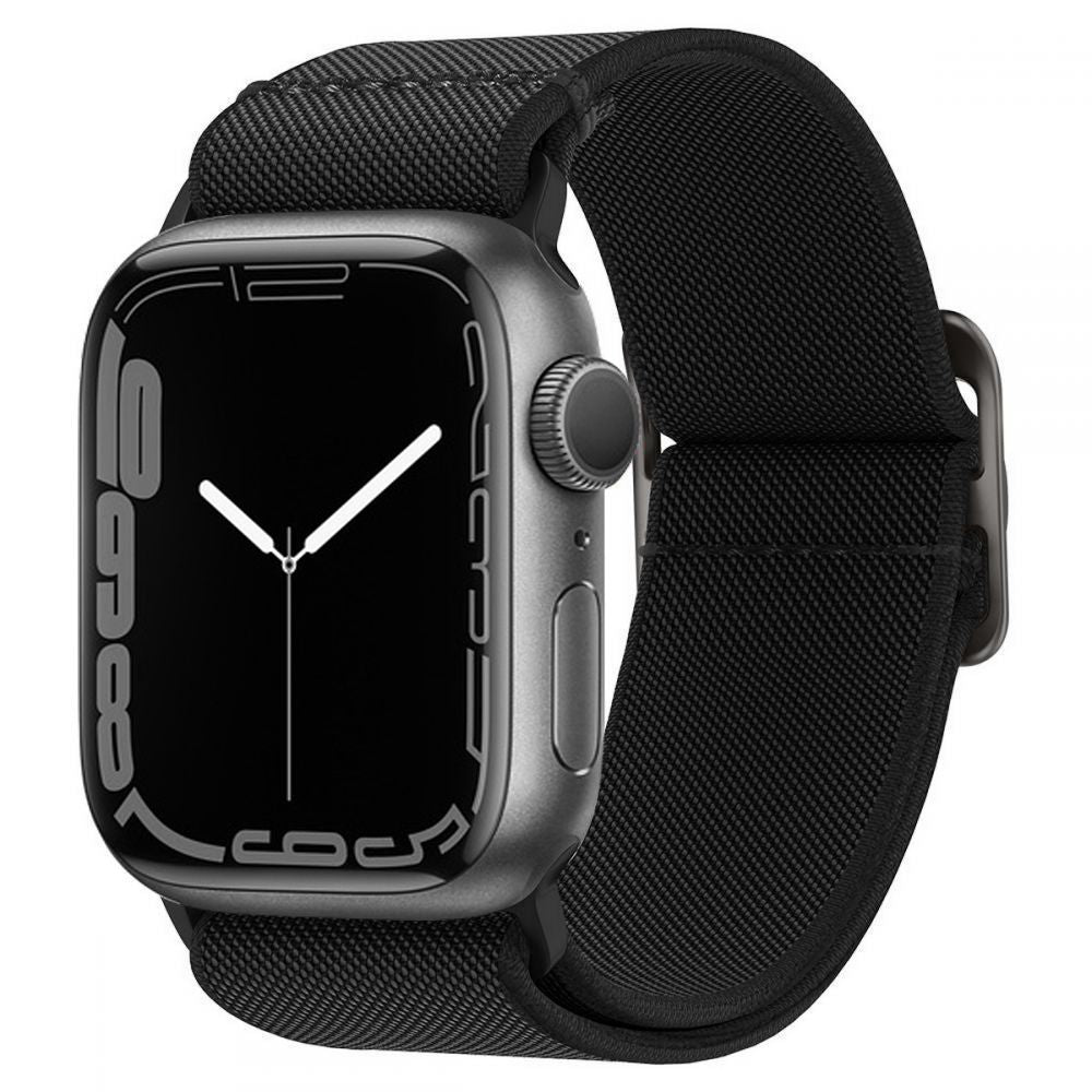 Dirželis Spigen Fit Lite Apple Watch 8 / 9 / 10 / 11 / 12 / SE (40 / 41 / 42 mm), juodas -- Apple Watch 8 (41 mm), Apple...