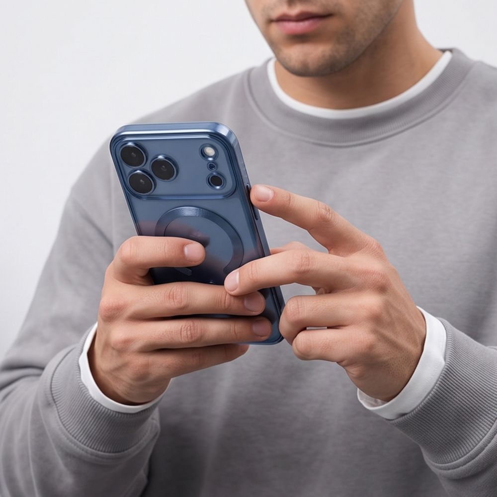 Dėklas Tech-Protect MagFlex MagSafe iPhone 17 Pro Max / 18 Pro Max, blizgus šviesiai mėlynas -- iPhone 17 Pro Max, iPhone...