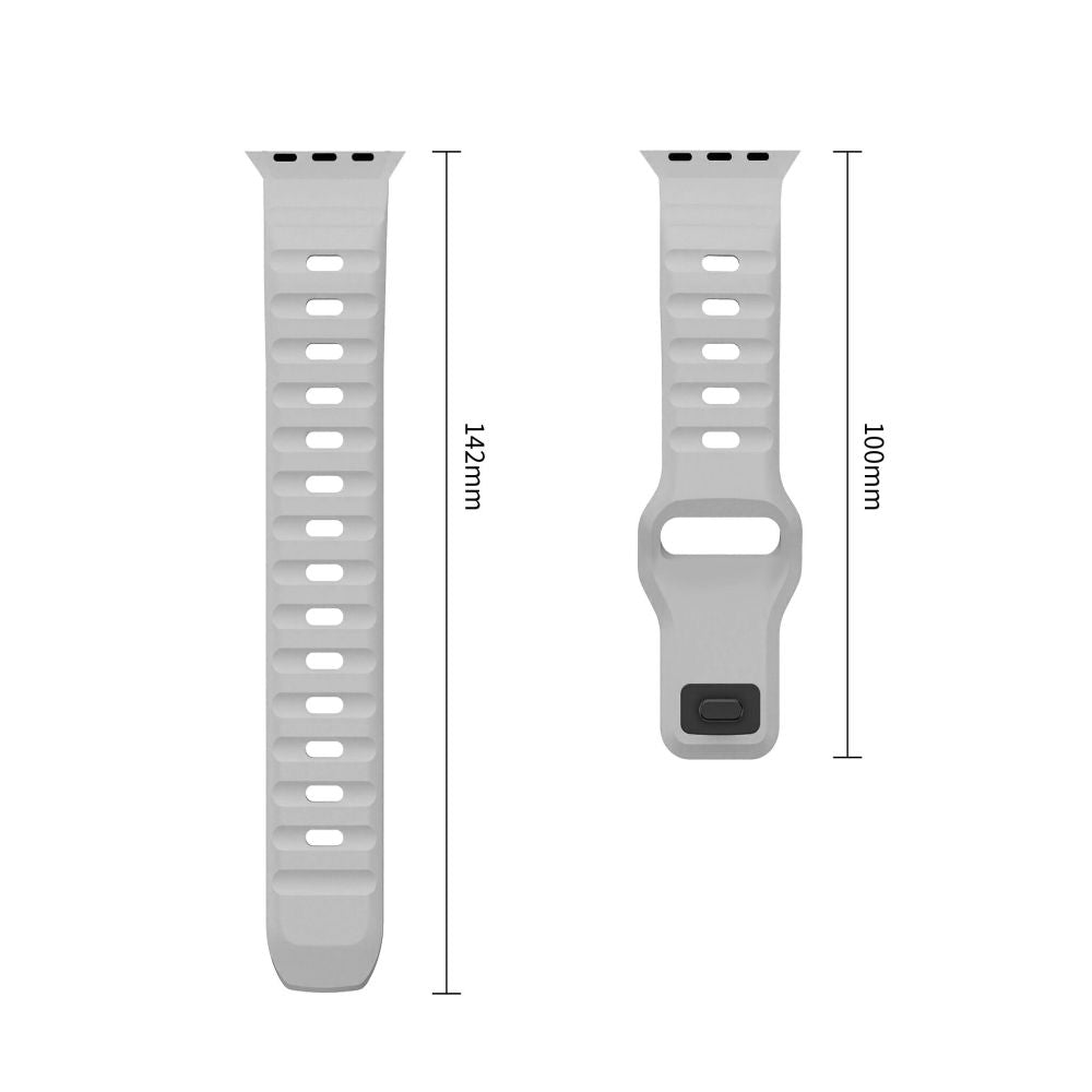 Dirželis Tech-Protect Silicone Line Apple Watch 8 / 9 / 10 / 11 / 12 / SE / Ultra (44 / 45 / 46 / 49 mm), pilkas -- Apple...