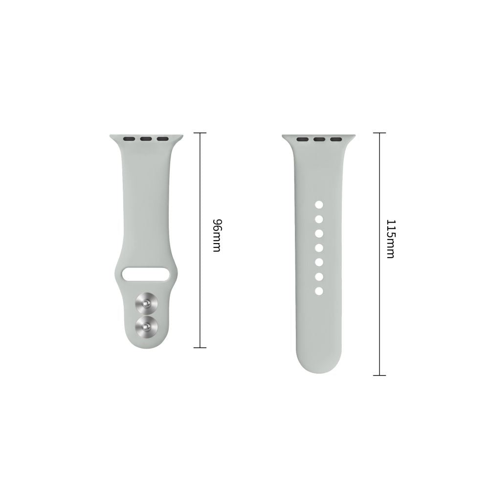 Dirželis Tech-Protect Silicone Apple Watch 8 / 9 / 10 / 11 / 12 / SE (40 / 41 / 42 mm), pilkas -- Apple Watch 8 (41 mm),...