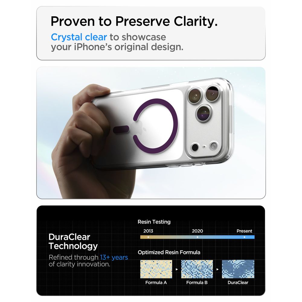 Dėklas Spigen Ultra Hybrid MagSafe iPhone 17 Pro Max / 18 Pro Max, skaidrus / bordo -- iPhone 17 Pro Max, iPhone 18 Pro Max