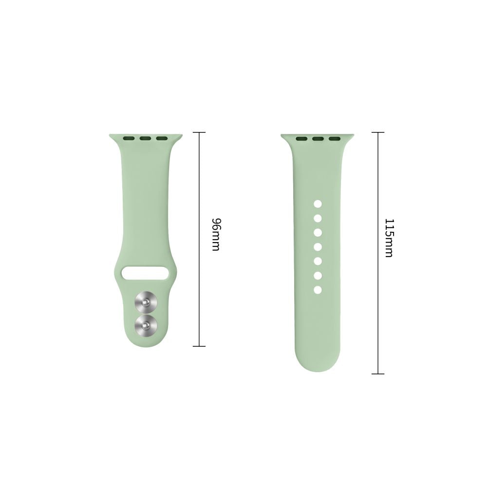 Dirželis Tech-Protect Silicone Apple Watch 8 / 9 / 10 / 11 / 12 / SE (40 / 41 / 42 mm), pistacinis -- Apple Watch 8 (41...