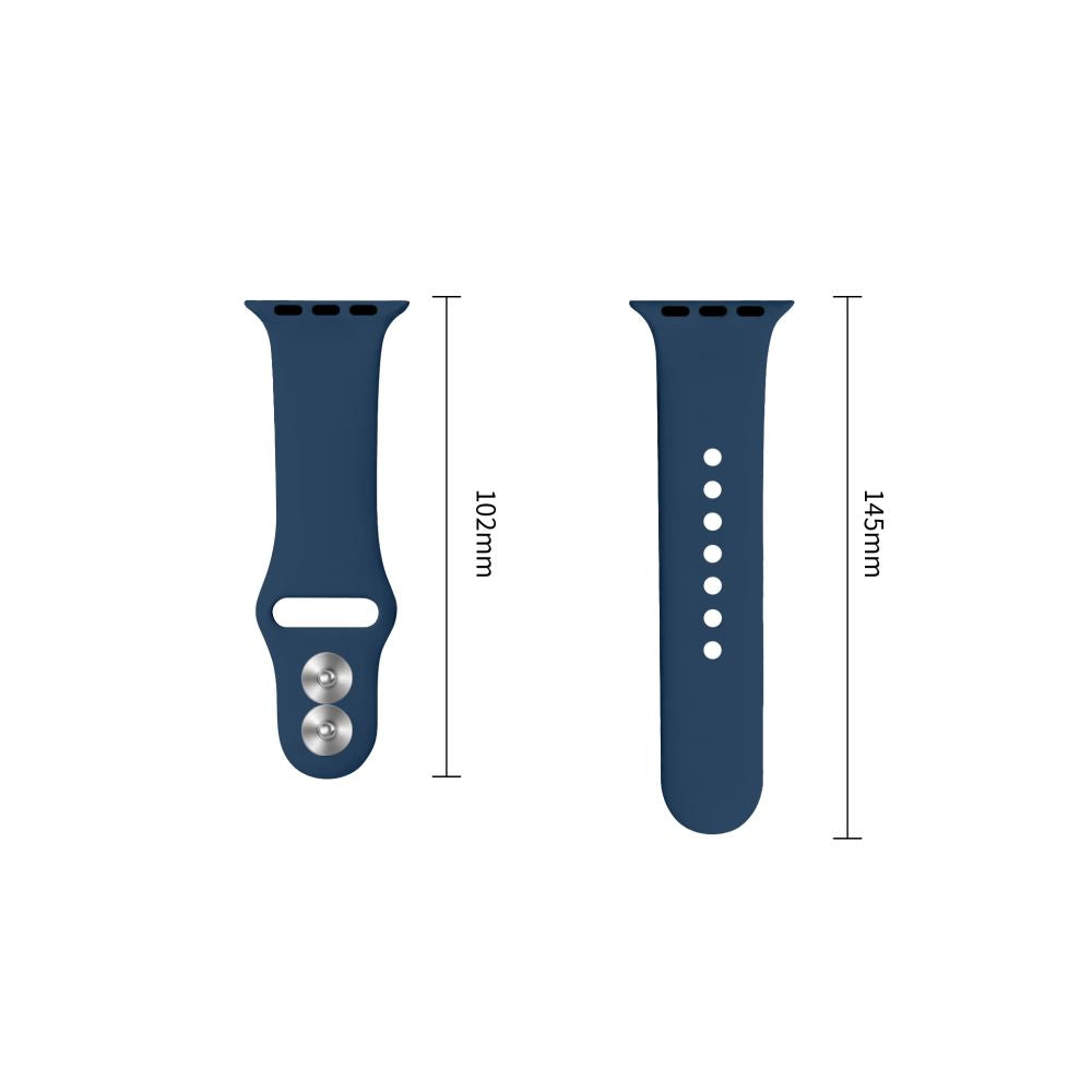 Dirželis Tech-Protect Silicone Apple Watch 8 / 9 / 10 / 11 / 12 / SE / Ultra (44 / 45 / 46 / 49 mm), tamsiai mėlynas --...