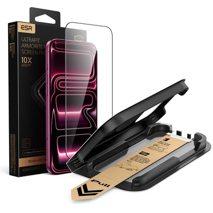 Apsauginis stiklas ESR UltraFit Armorite Pro, iPhone 17 Pro Max / 18 Pro Max, juodas -- iPhone 17 Pro Max, iPhone 18 Pro Max