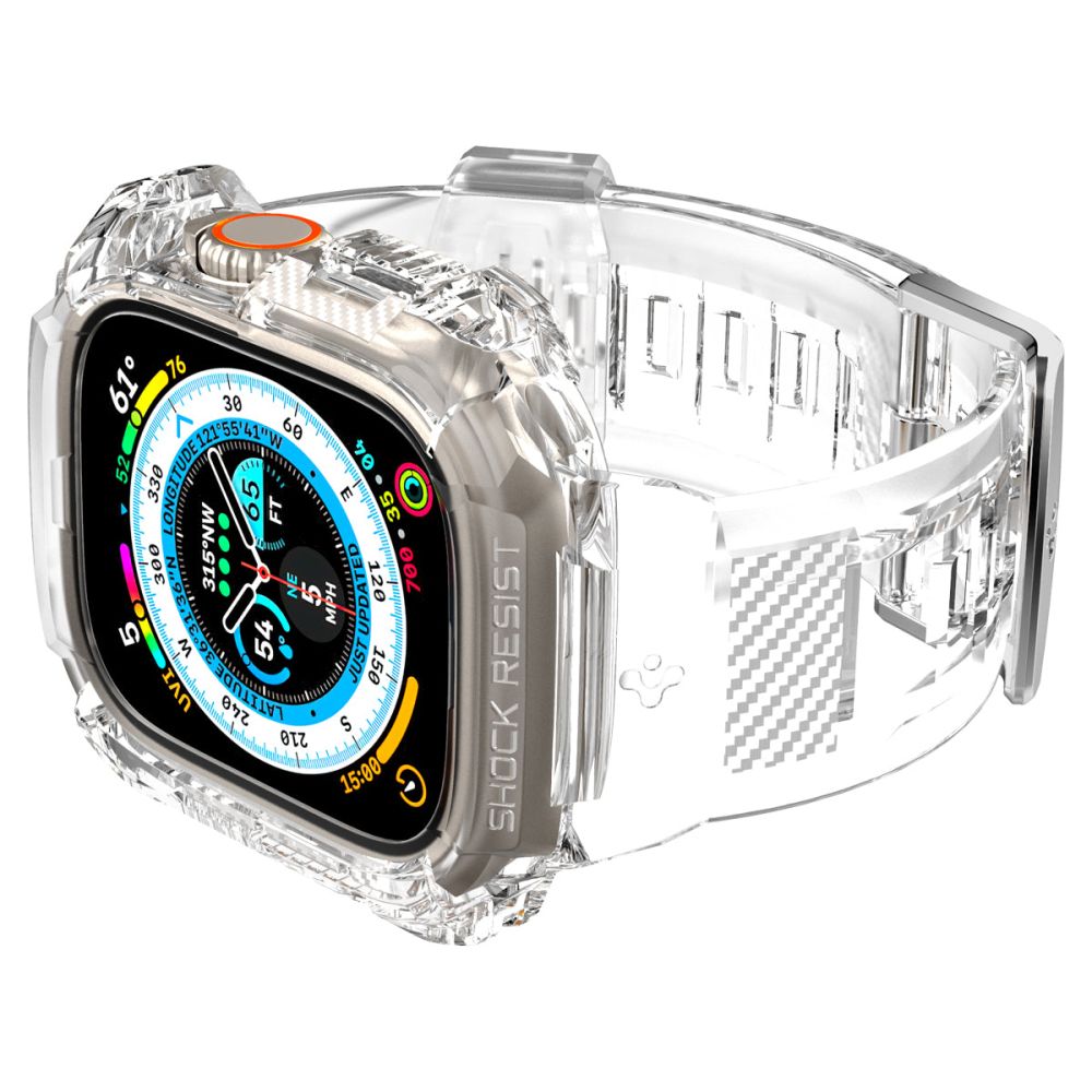 Dirželis Spigen Rugged Armor Pro Apple Watch Ultra 1 / 2 (49 mm), skaidrus -- Apple Watch Ultra (49 mm), Apple Watch...
